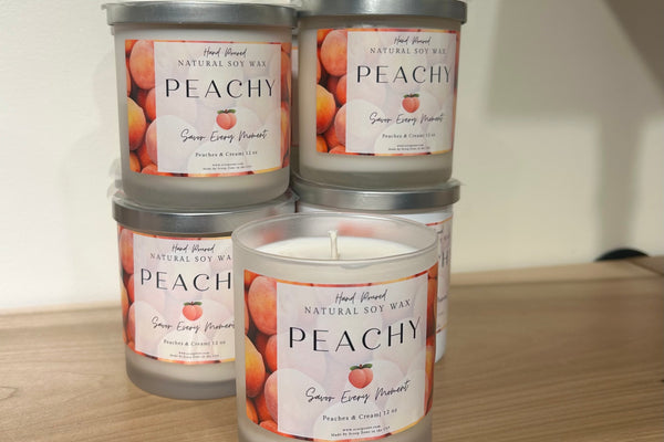 Peachy Soy Wax Candle by Scorp Zone