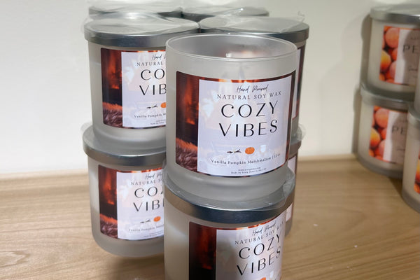 Cozy Vibes Soy Wax Candle By Scorp Zone