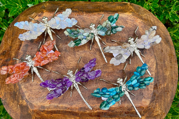 Crystal Gravel Dragonfly and Butterfly