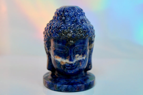 Sodalite Crystal Budha Heads
