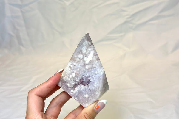 Flower Agate Polygonal Freeform