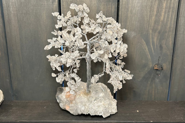 Chip Crystal Trees 10-12 inch with Crystal Raw Bottom