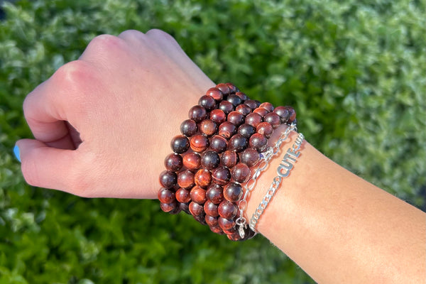 Red Tiger Eye Crystal Bracelet