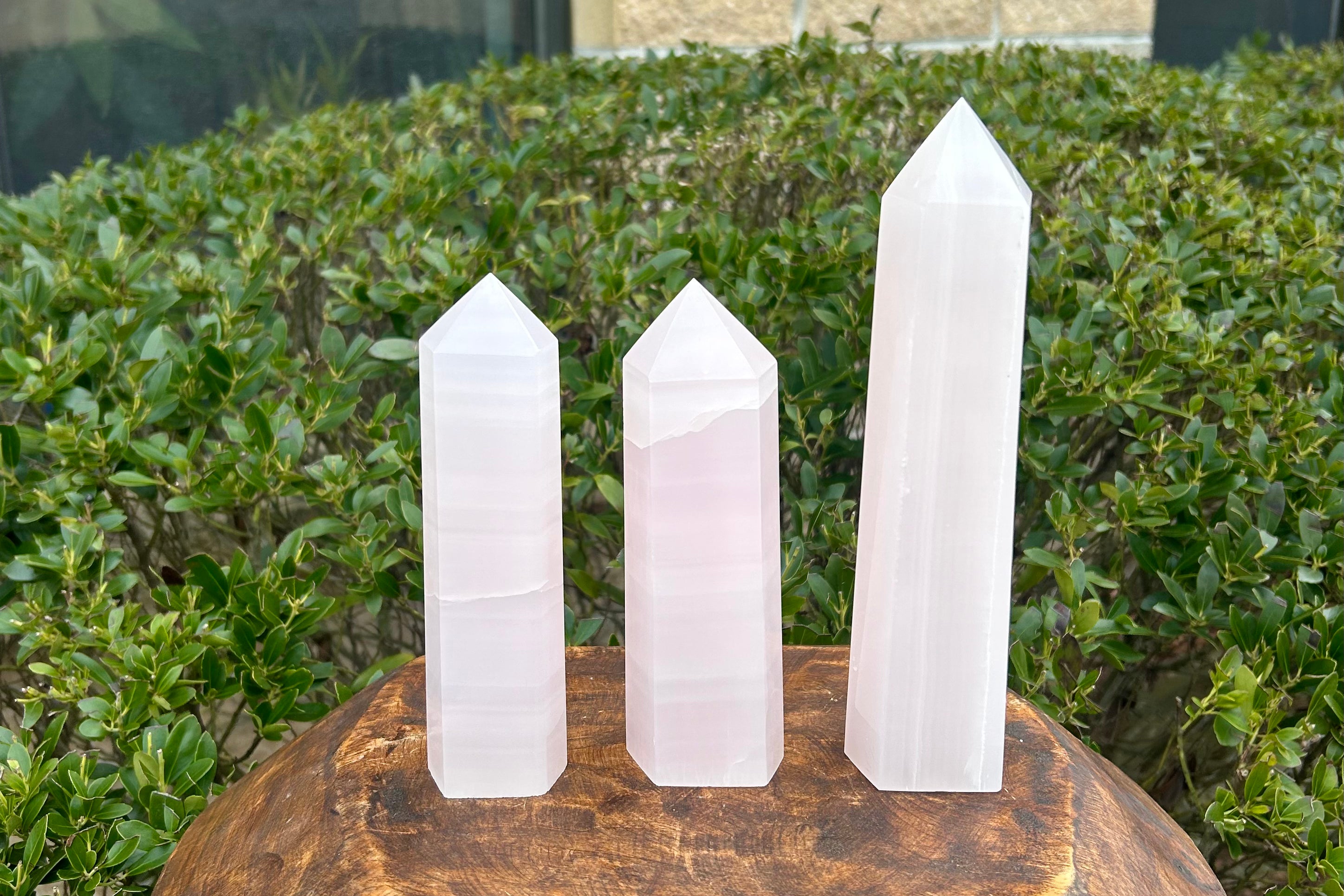 Pink Calcite Crystal Tower