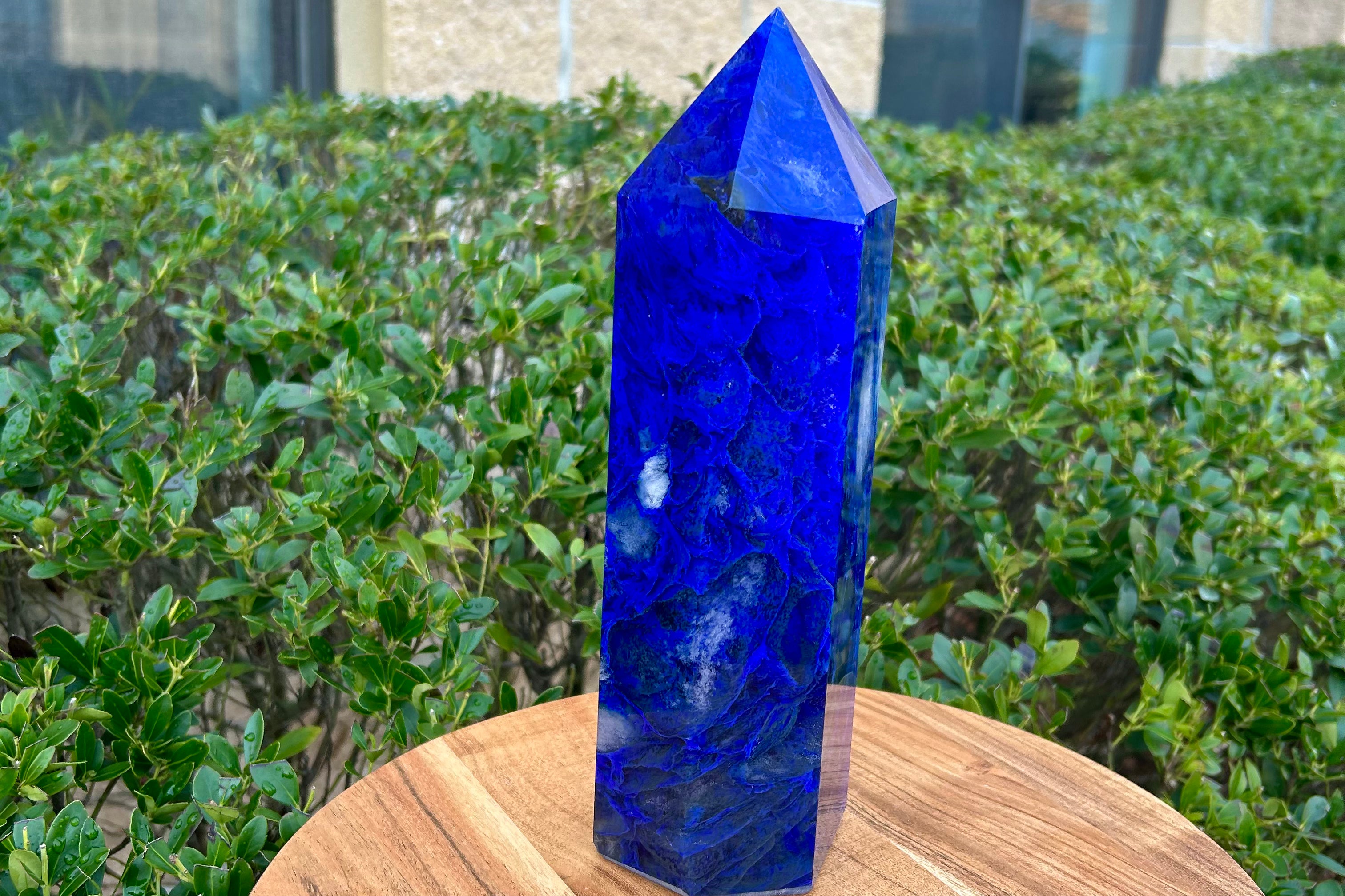 Blue Smelting Quartz Crystal Tower