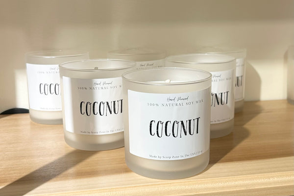 Coconut 100% Natural Soy Wax Candle by Scorp Zone