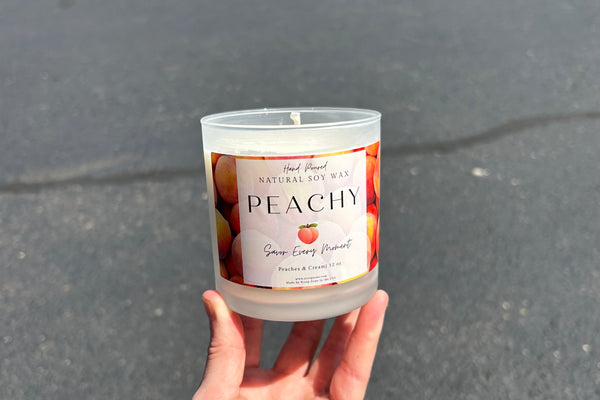 Peachy 100% Natural Soy Wax Candle by Scorp Zone