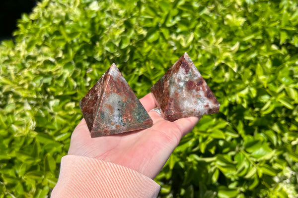 Green Garnet Crystal Pyramid