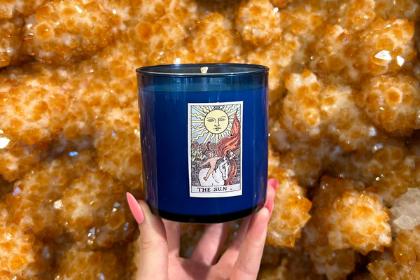 Tiny Tarot Card Message Candle