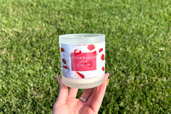 Strawberries & Cream 100% Natural Soy Wax Candle