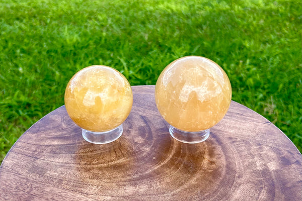 Honey Calcite Crystal Sphere