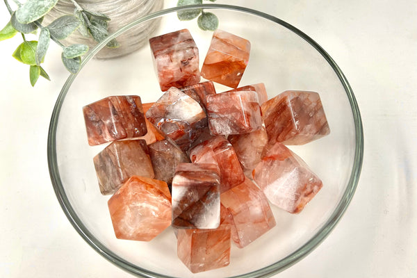 Fire Quartz Crystal Cubes