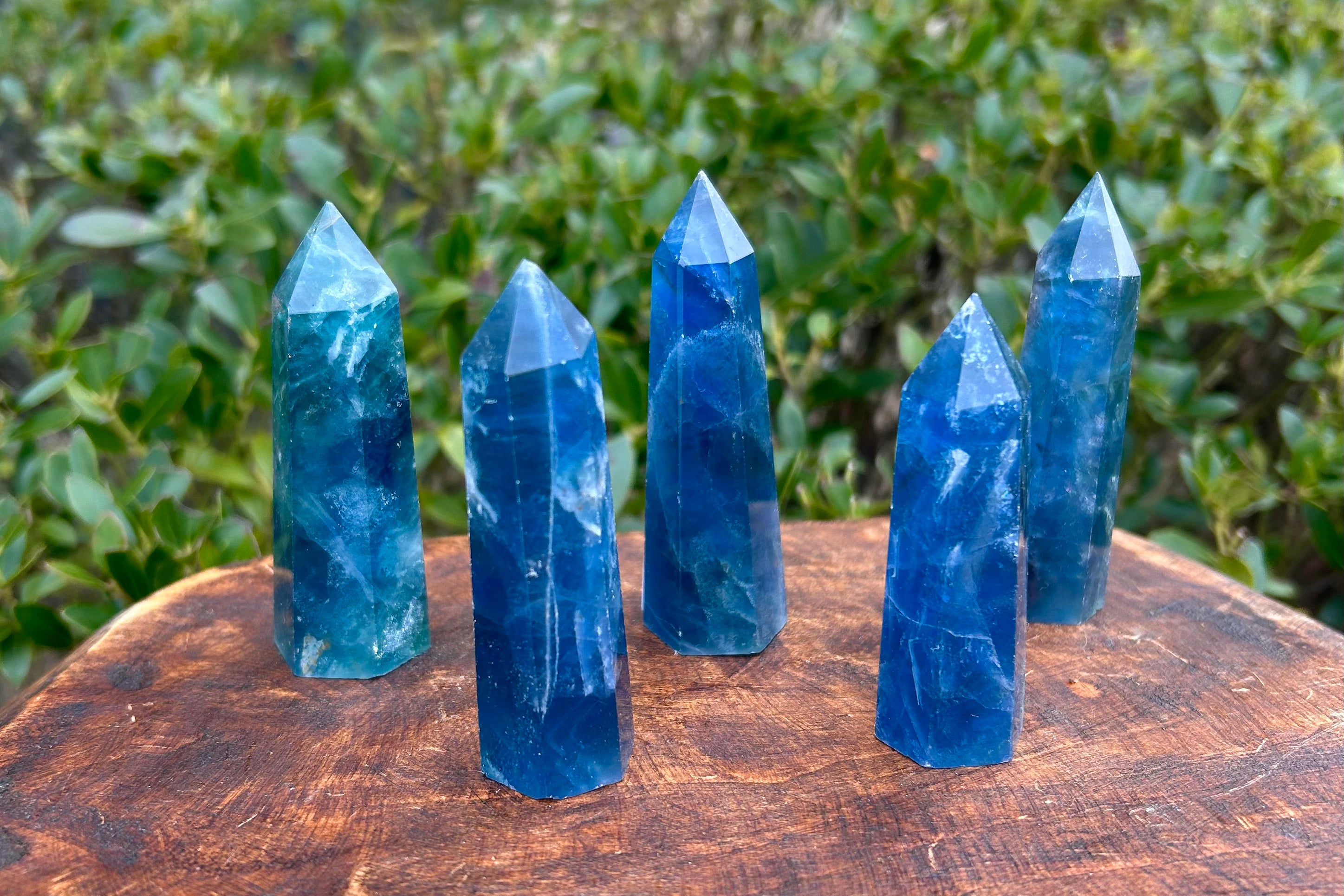 Blue Fluorite Crystal Point
