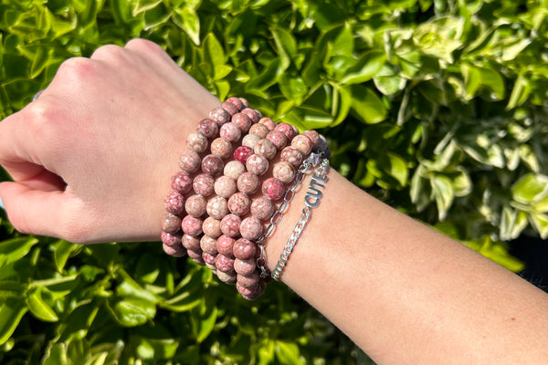 Pink Llanite Crystal Bracelets