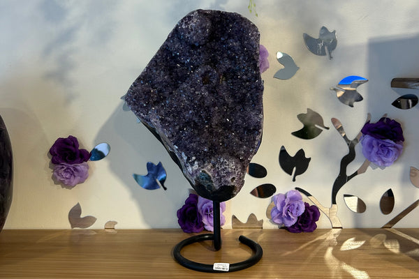 Amethyst on Metal Stands