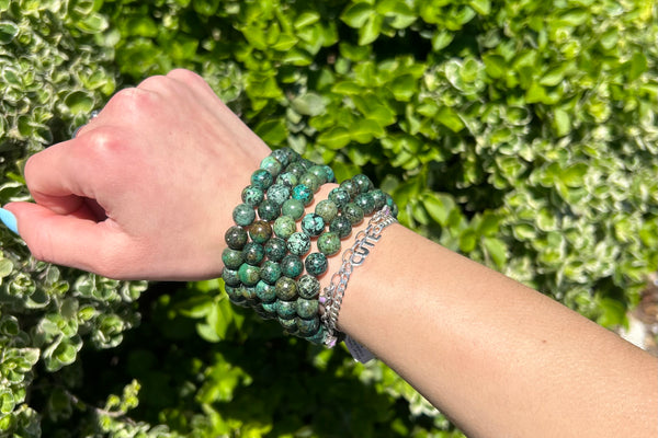 African Turquoise Crystal Bracelet