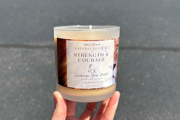 Strength and Courage 100% Natural Soy Wax Candle By Scorp Zone