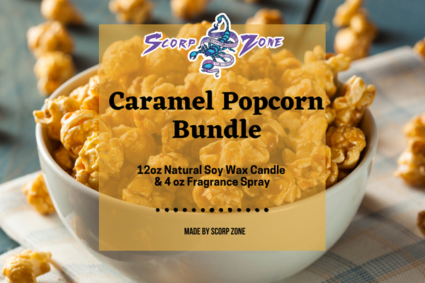 Caramel Popcorn Candle & Fragrance Spray Bundle