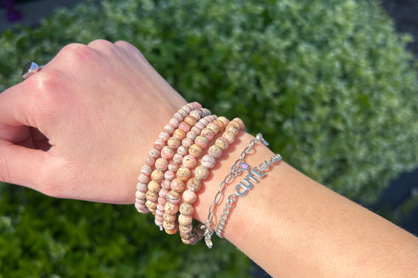 Rhodochrosite Crystal Bracelet