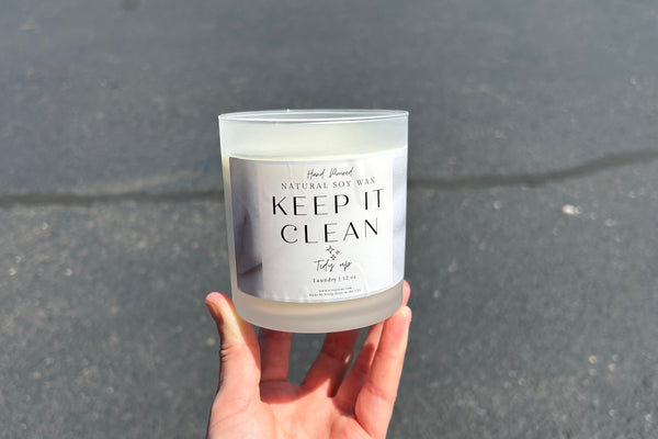 Keep It Clean 100% Natural Soy Wax Candle By Scorp Zone