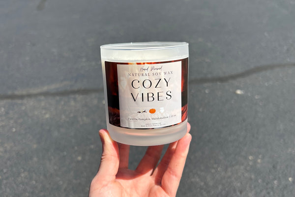 Cozy Vibes 100% Natural Soy Wax Candle By Scorp Zone