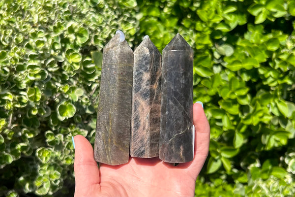 Black Moonstone Crystal Point