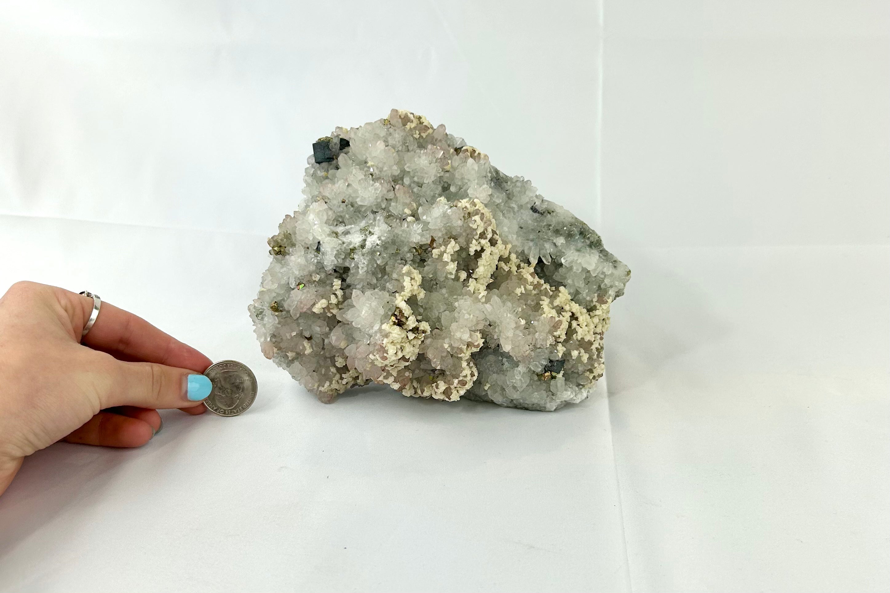 Clear Quartz With Pyrite Specimen