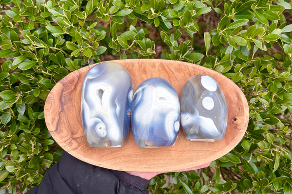 Orca Agate Crystal Standing Stone