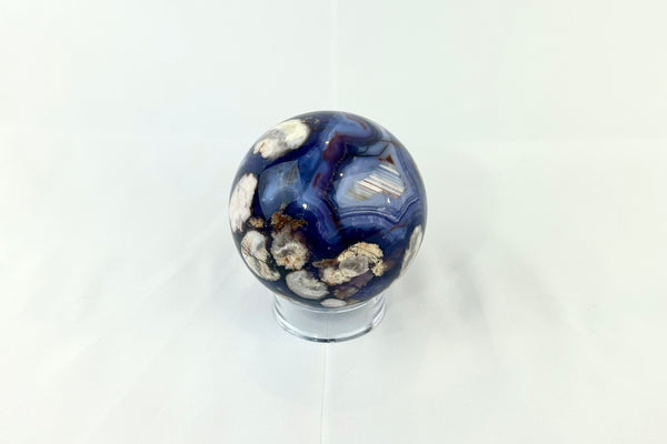 Blue Flower Agate High Quality Crystal Sphere