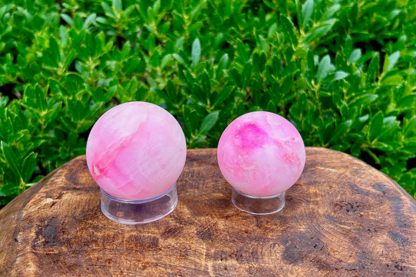 Pink Aragonite Crystal Sphere