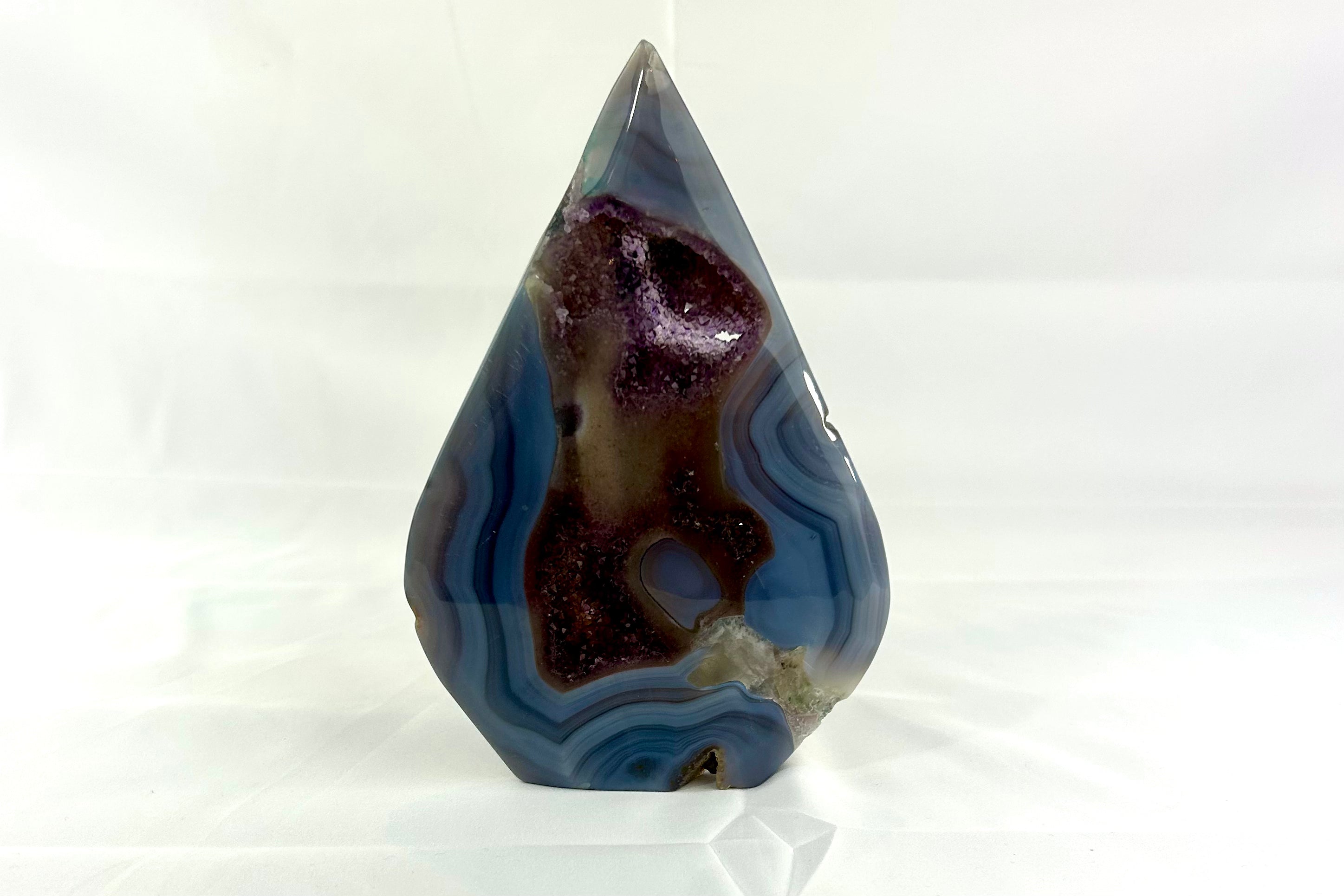 Agate Crystal Amethyst Druzy Geode Slice