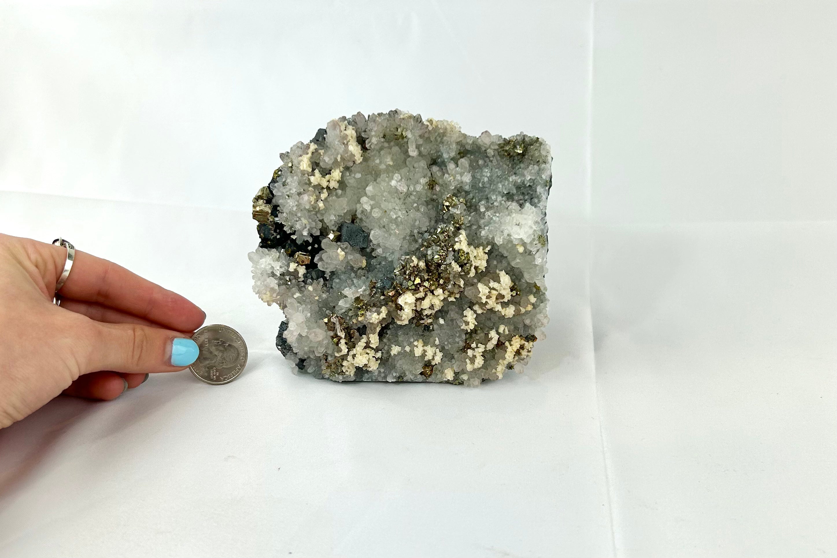 Clear Quartz With Pyrite Specimen