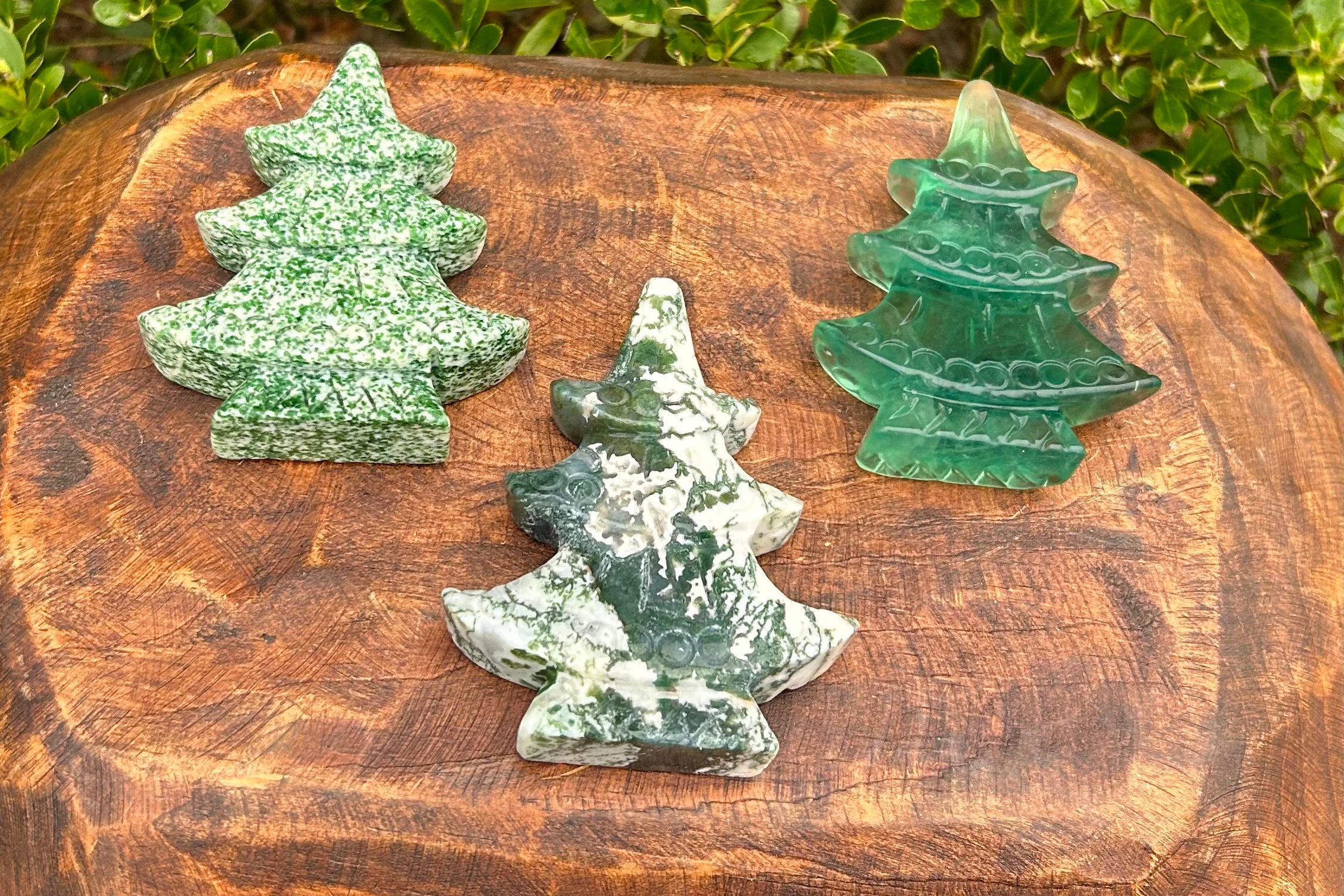 Christmas Tree Crystal Carvings Tall