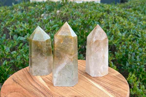 Rutilated Quartz Crystal Tower