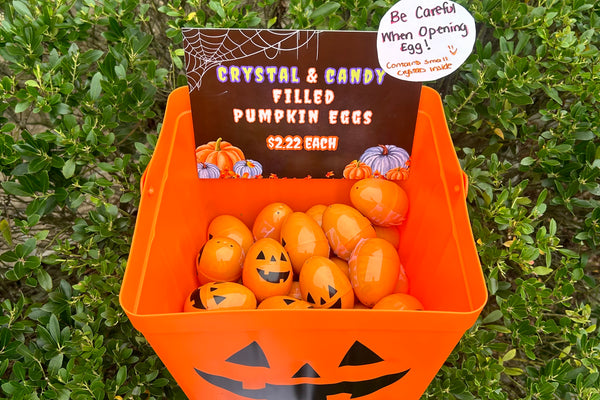 Crystal and Candy Filled Pumpkin Eggs