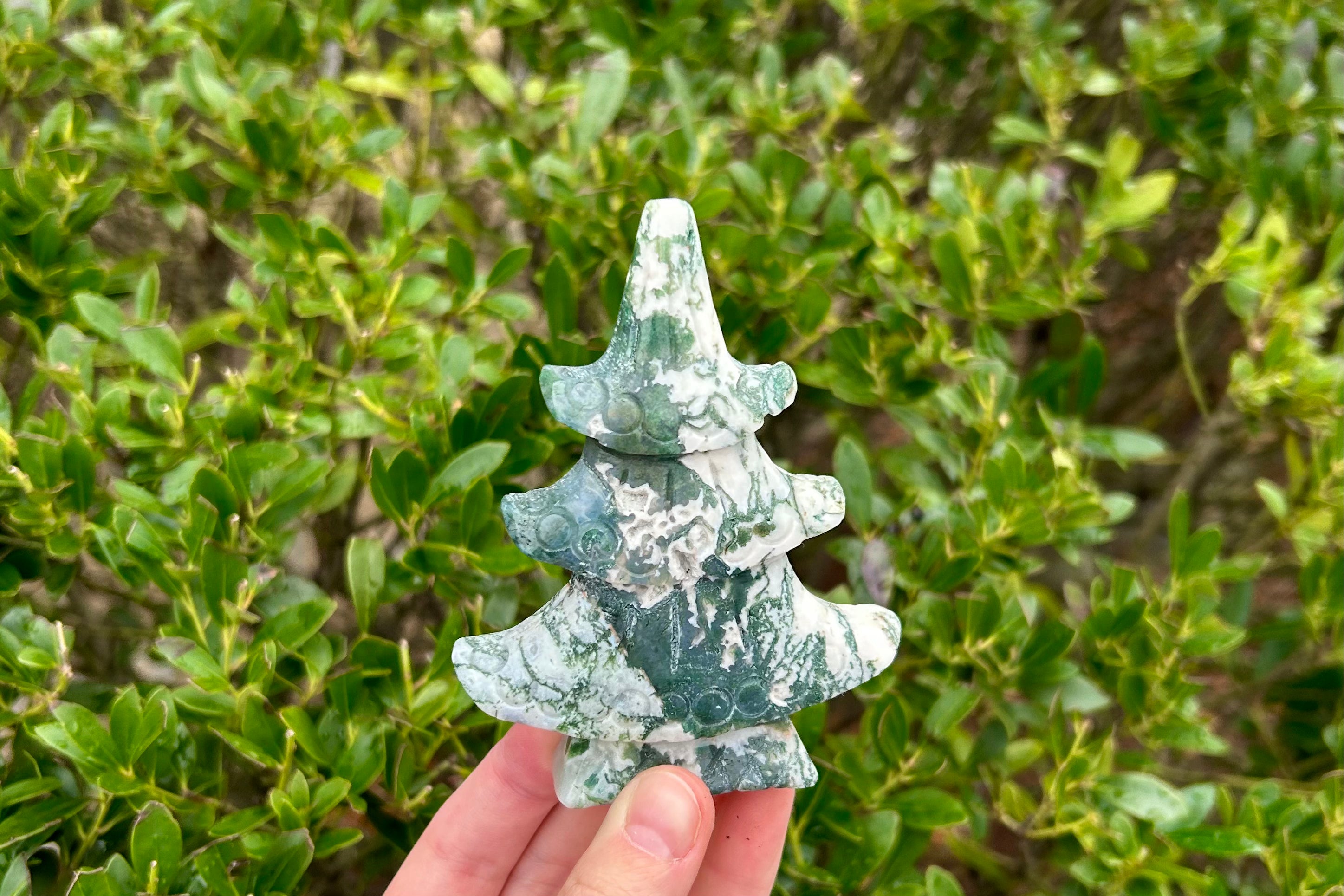 Christmas Tree Crystal Carvings Tall
