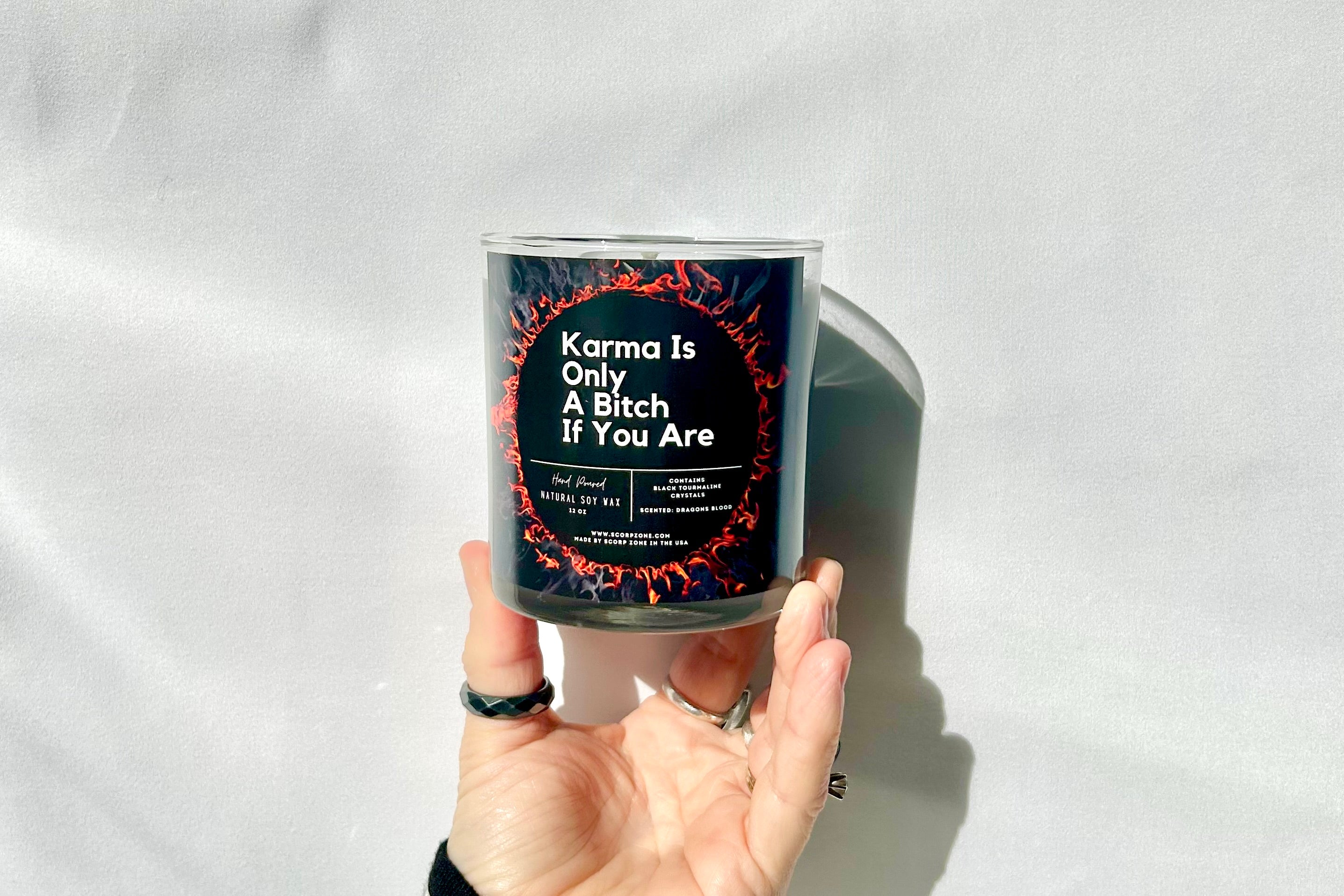 Karma Is Only A B*tch If You Are Soy Wax Candle By Scorp Zone