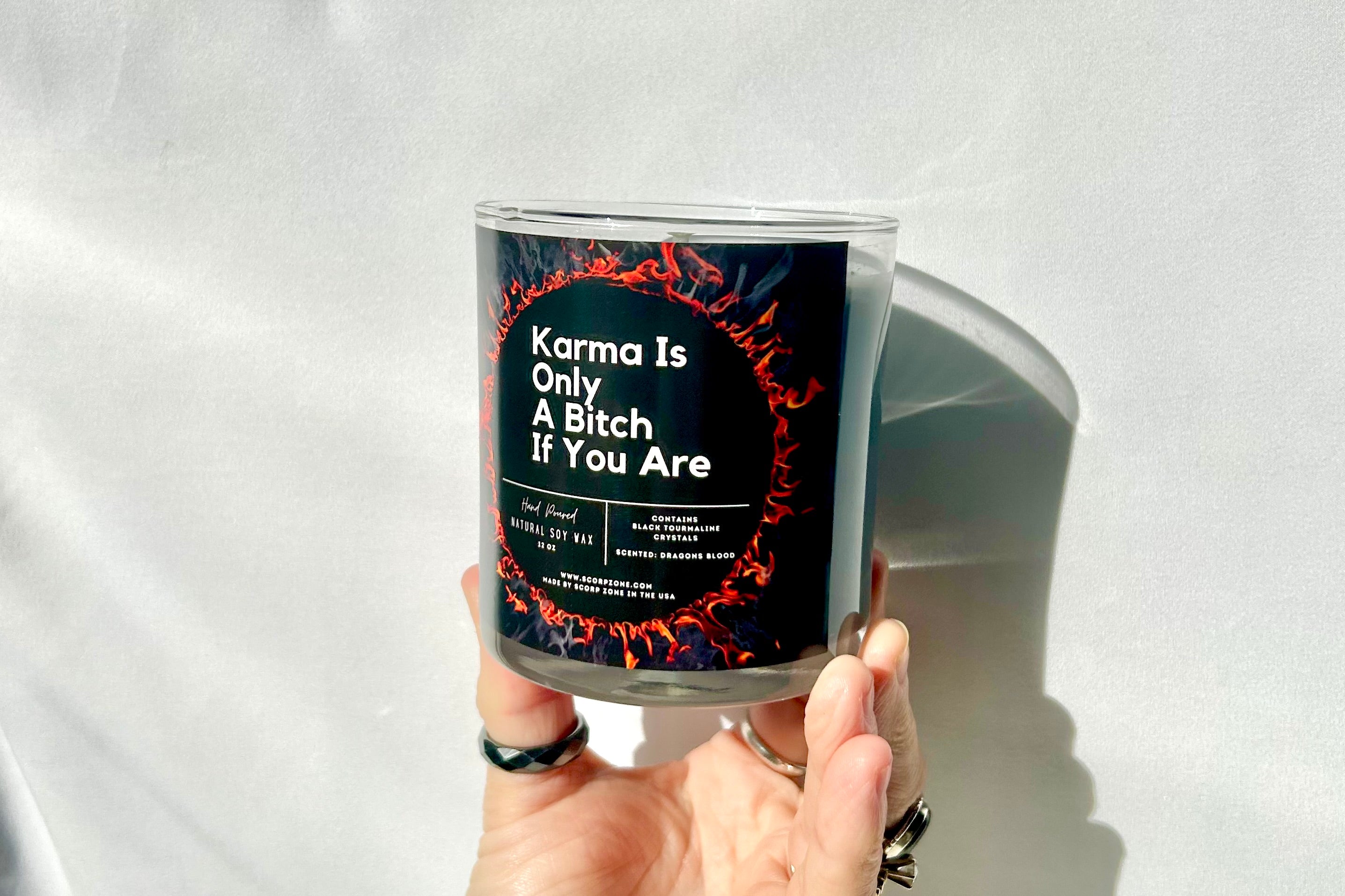 Karma Is Only A B*tch If You Are Soy Wax Candle By Scorp Zone