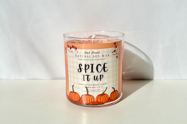 Spice it up-Pumpkin Spice Crystal Soy Wax Candle by Scorp Zone