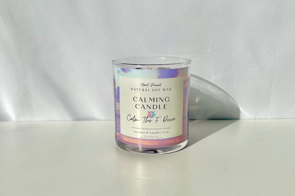 Calming Crystal 100% Natural Soy Wax Candle by Scorp Zone