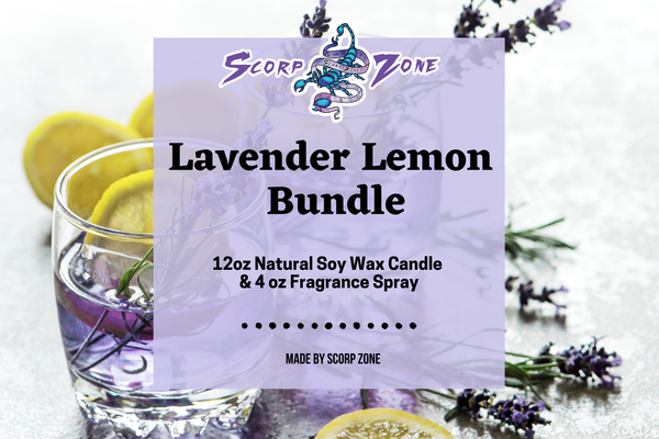 Lavender Lemon Candle & Fragrance Spray Bundle