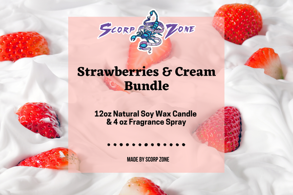 Strawberries and Cream Candle & Fragrance Spray Bundle