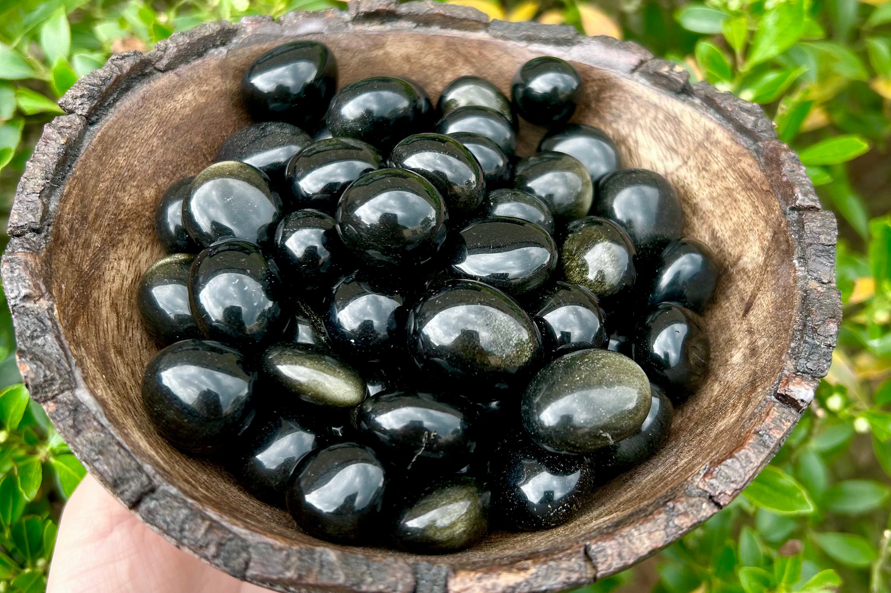 Golden Sheen Obsidian Tumblestone