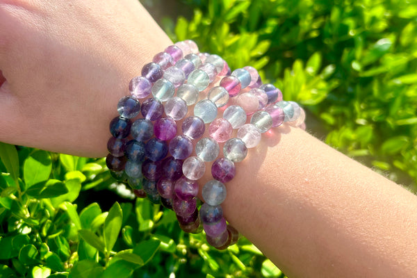 Rainbow Fluorite Crystal Bracelet