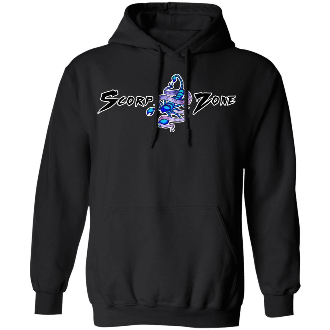 ARIES DESIGN ON BACK AND SMALL SCORP ZONE LOGO ON FRONT -Z66 Pullover Hoodie - ScorpZone