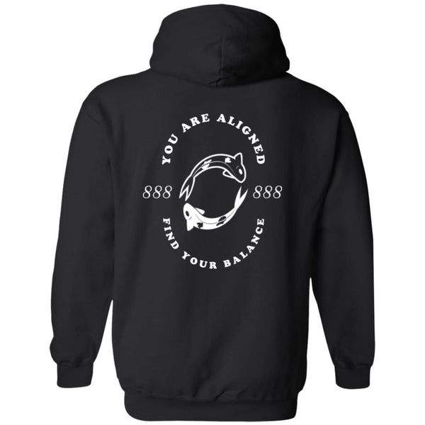 888 Angel Number Design-White Logo Design- G185 Pullover Hoodie