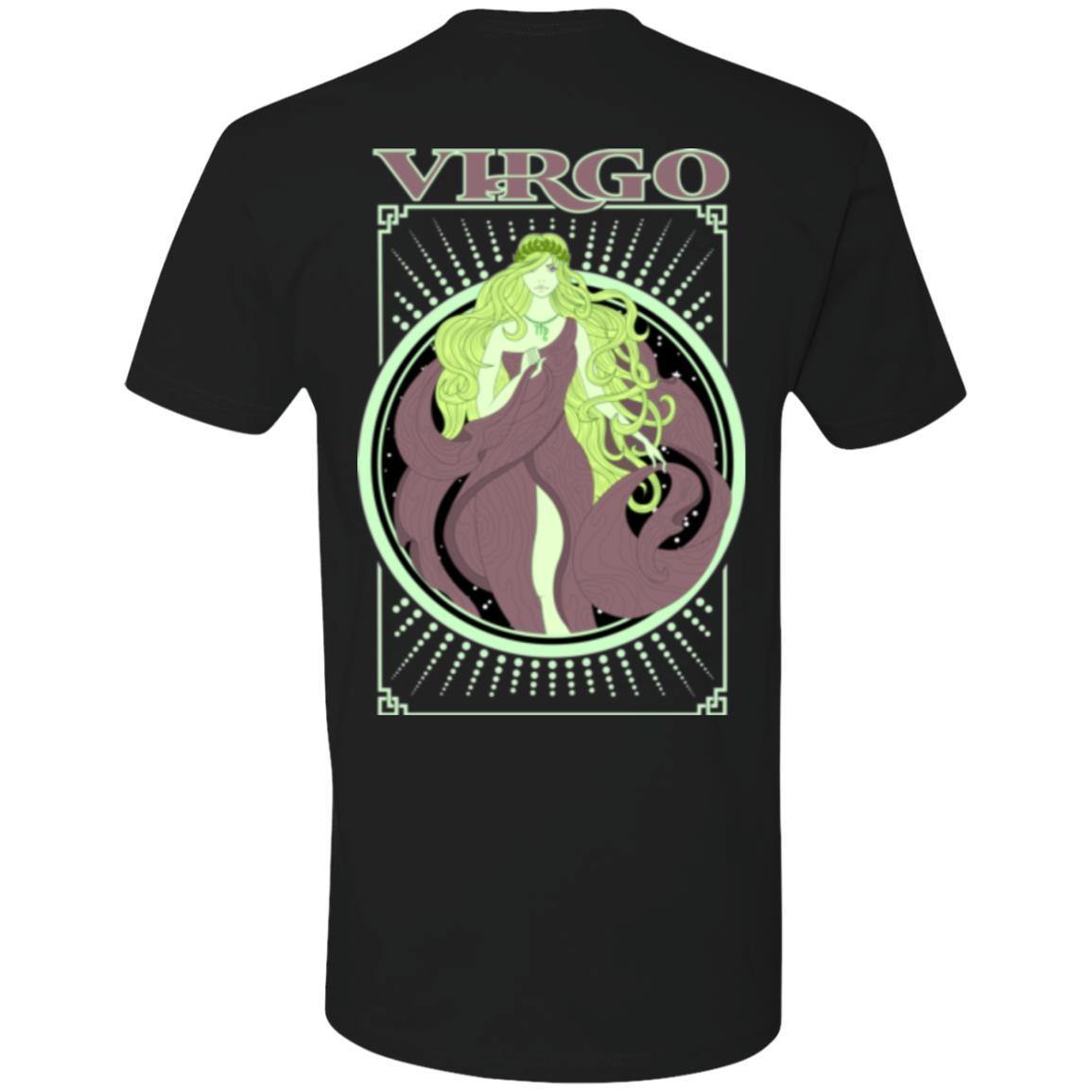 Virgo Design On Back and Small Scorp Zone Logo On Front - Premium Short Sleeve T-Shirt - ScorpZone
