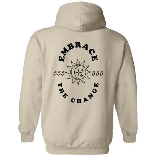 555 Angel Number Design-Black Logo Design- G185 Pullover Hoodie