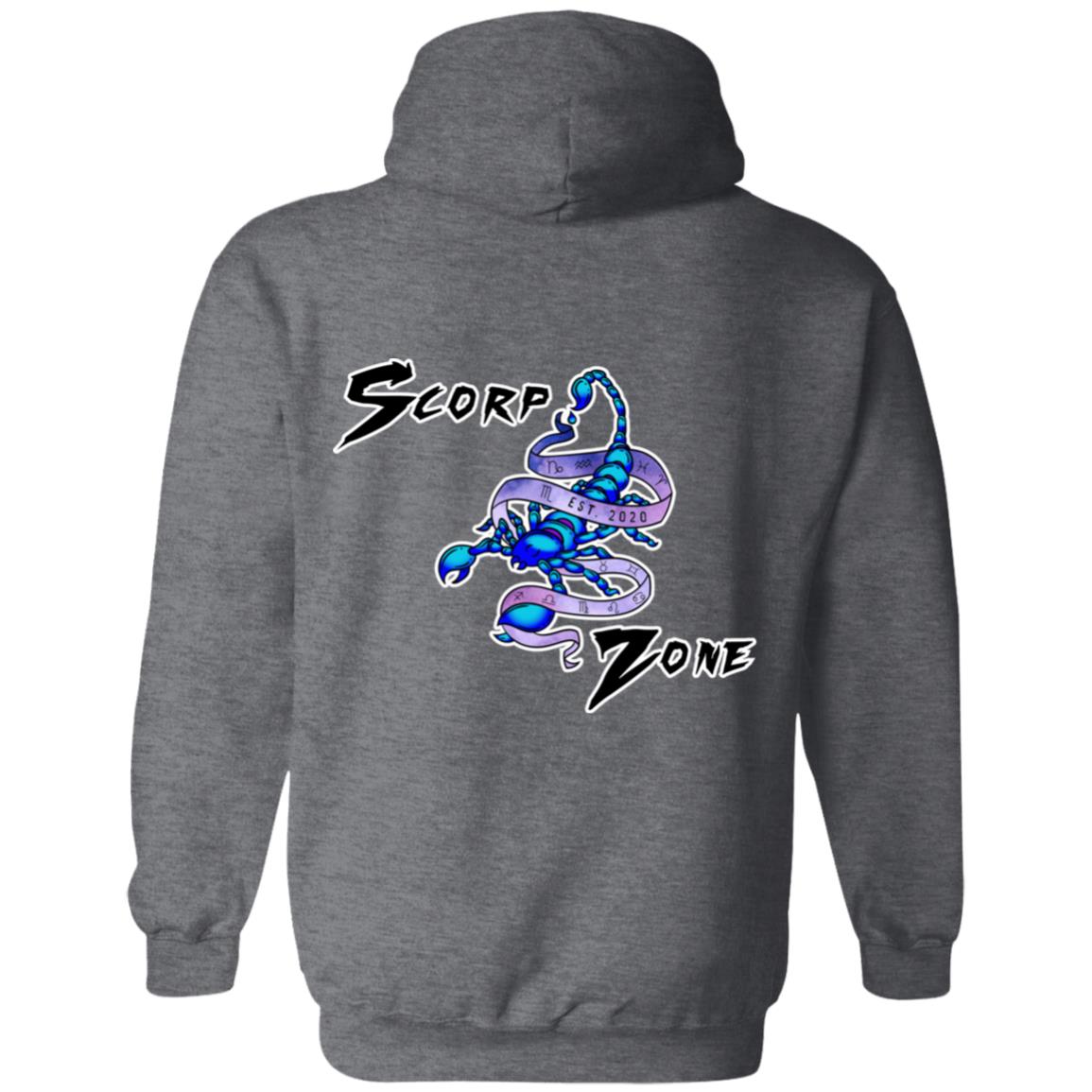 Pullover Hoodie - Large Scorp Zone Logo On Back