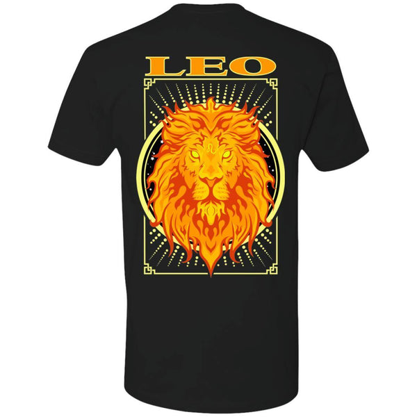 Leo Design On Back and Small Scorp Zone Logo On Front - Premium Short Sleeve T-Shirt - ScorpZone